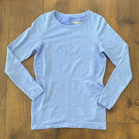 The North Face Tops - The North Face Women’s Long-Sleeve Go Seamless Wool Top Large – Grape/Blue